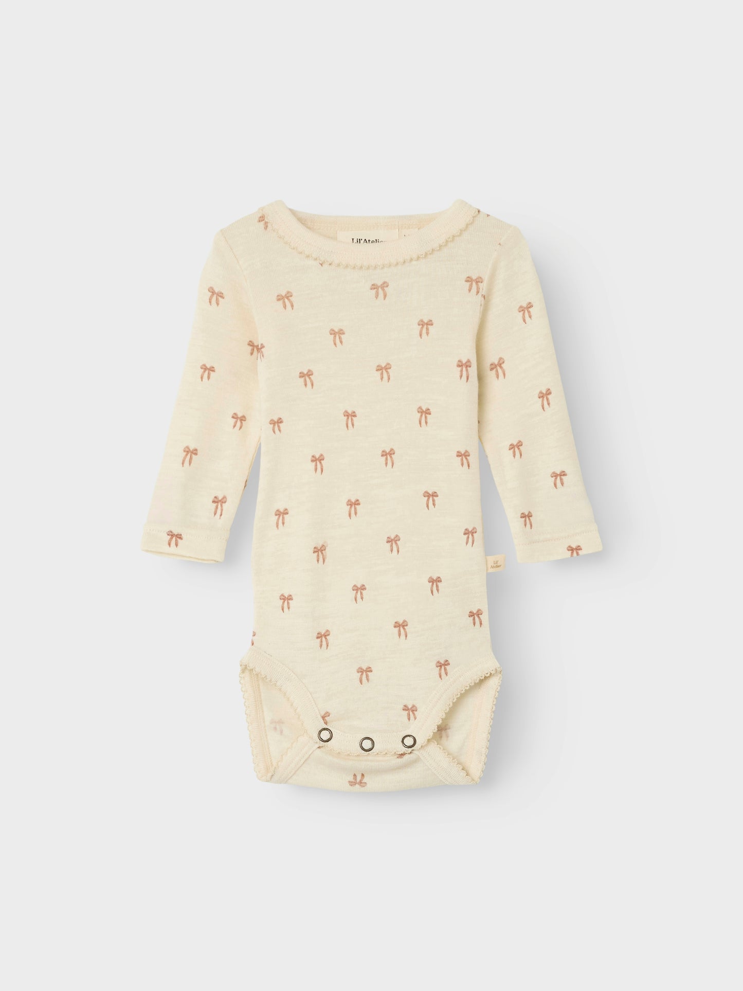Lil Atelier Baby | Nalu Tynn ullbody - Sløyfer Turtledove