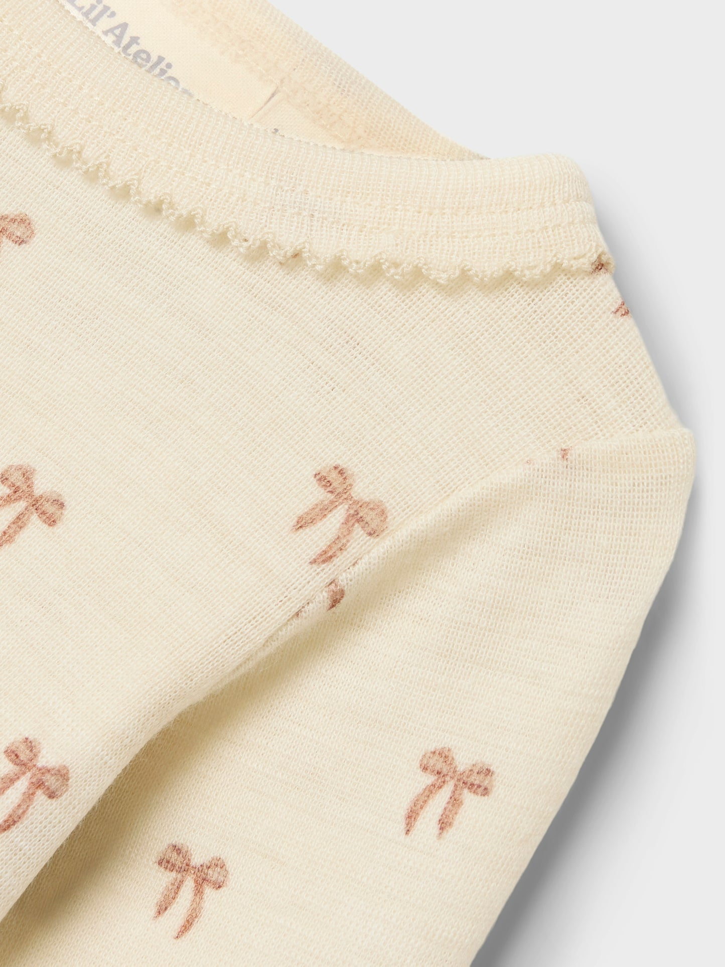 Lil Atelier Baby | Nalu Tynn ullbody - Sløyfer Turtledove