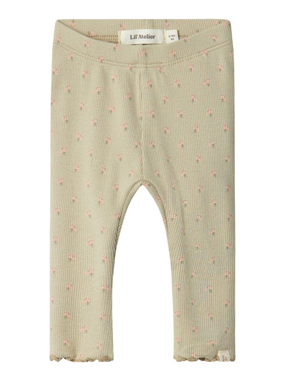 Lil Atelier Baby | Gago Slim Leggings - Moss Gray