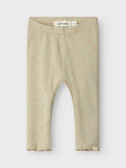 Lil Atelier Baby | Gago Slim Leggings - Moss Gray