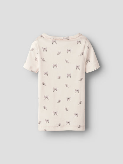 Lil Atelier Mini | Gayo T skjorte -  Peach Blush Sommerfugl