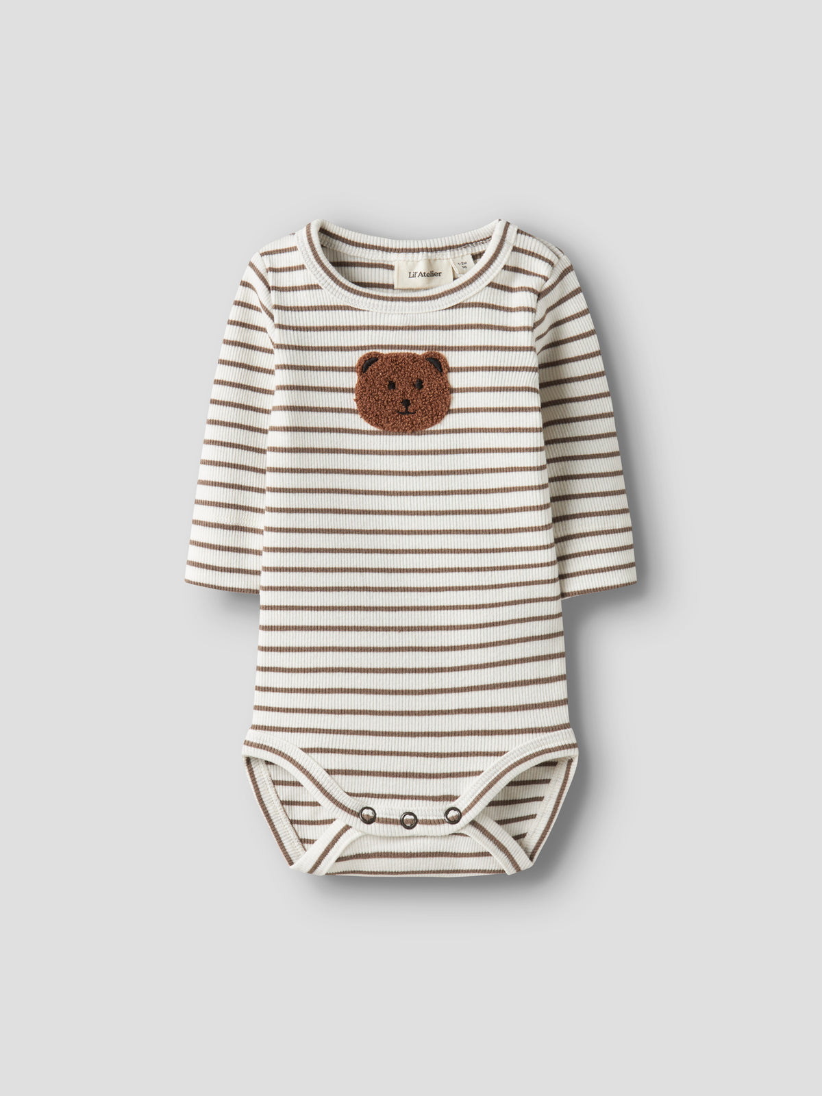 Lil Atelier Tonto ribbet body til baby – Coconut Milk