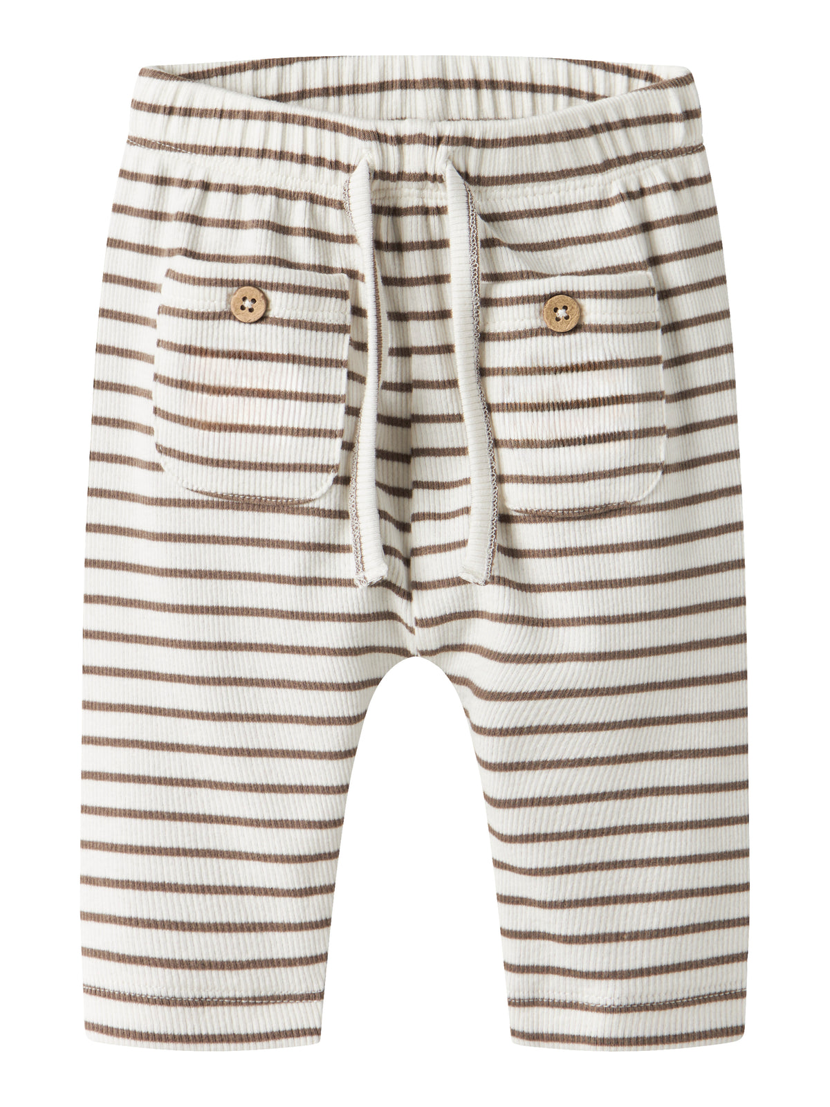 Lil Atelier Tonto ribbet babybukse – Coconut Milk, bilde 4