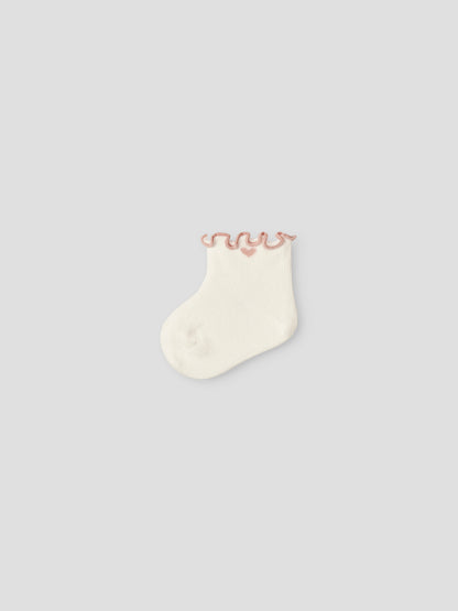 Lil Atelier BABY | Ducia Hjertesokker - Coconut Milk/Misty Rose