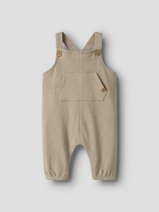 Lil Atelier BABY | Don Loose Unisex Overall - Oxford Tan