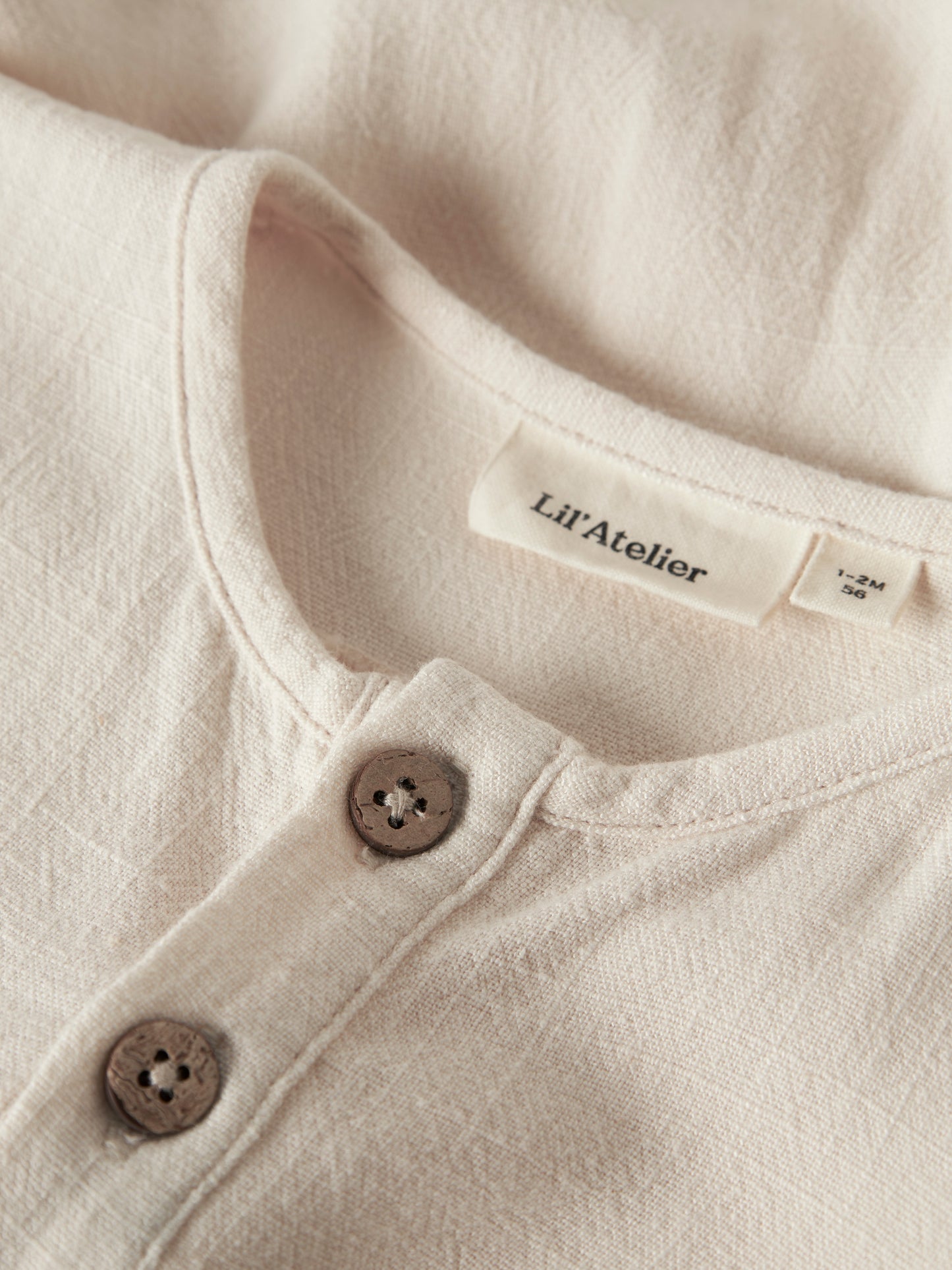 Lil Atelier BABY | Freddie Loose Body Shirt - Coconut Milk