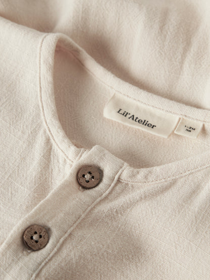 Lil Atelier BABY | Freddie Loose Body Shirt - Coconut Milk