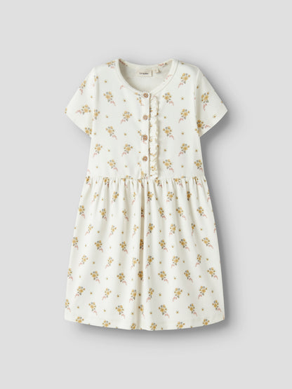 Lil Atelier MINI | Gayo Kortermet kjole - Coconut Milk FLOWER