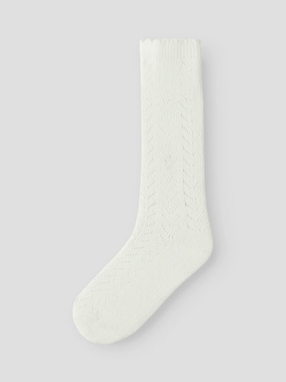 Lil Atelier MINI | Herda Pointelle Knesokk - Coconut Milk