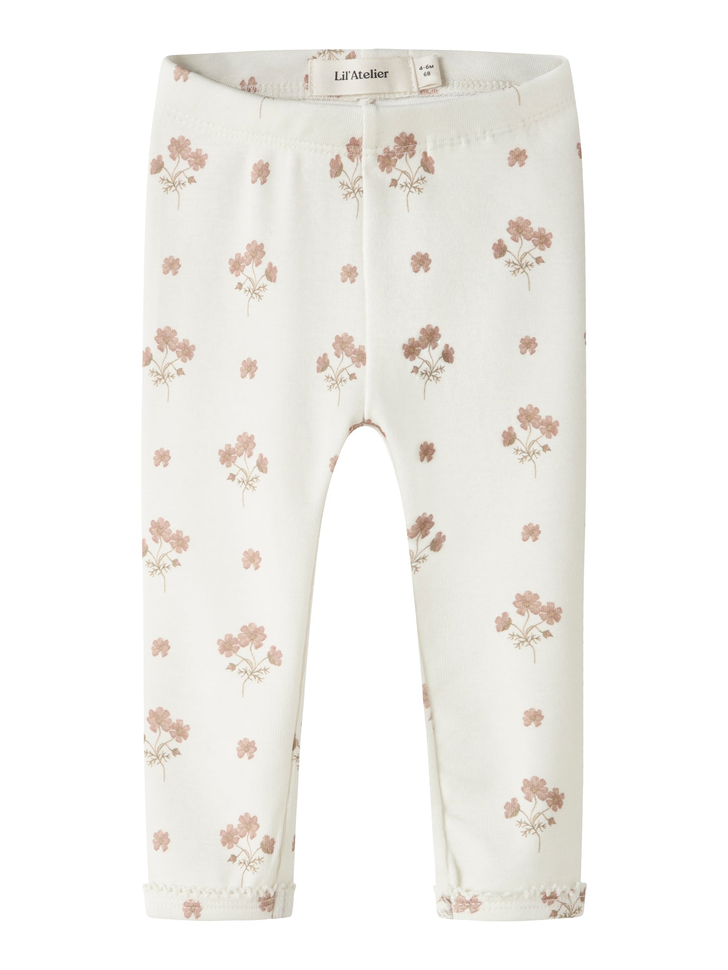 Lil Atelier BABY | Layo Slim Leggings - Coconut Milk FLOWER PINK