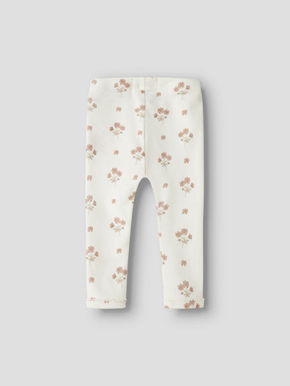 Lil Atelier BABY | Layo Slim Leggings - Coconut Milk FLOWER PINK