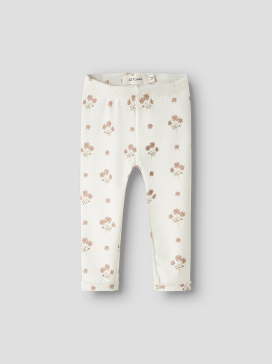 Lil Atelier BABY | Layo Slim Leggings - Coconut Milk FLOWER PINK
