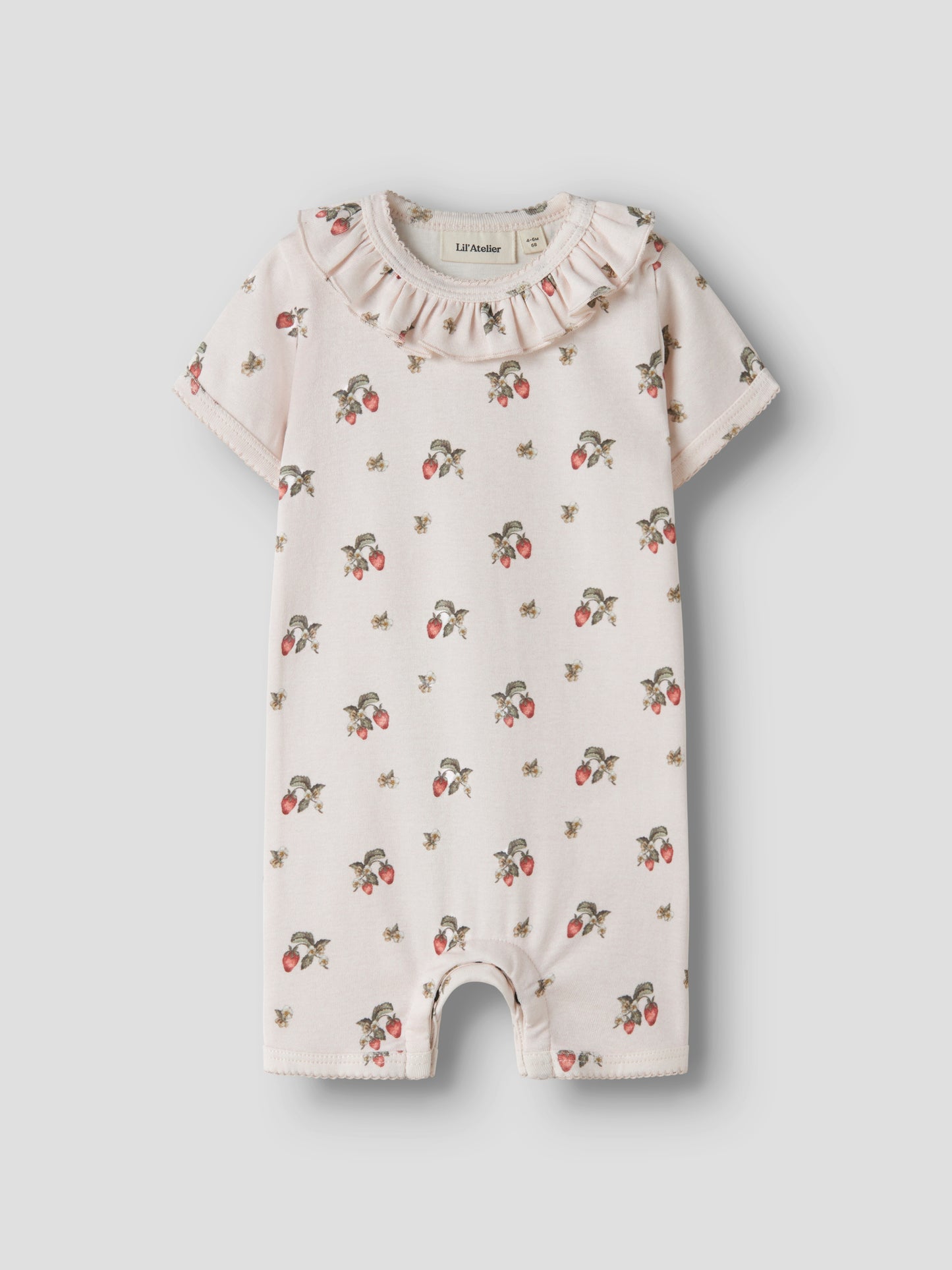 Lil Atelier BABY | Gayo kortermet Onesie - Morganite STRAWBERRY