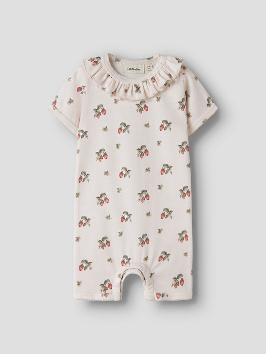 Lil Atelier BABY | Gayo kortermet Onesie - Morganite STRAWBERRY