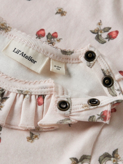 Lil Atelier BABY | Gayo kortermet Onesie - Morganite STRAWBERRY
