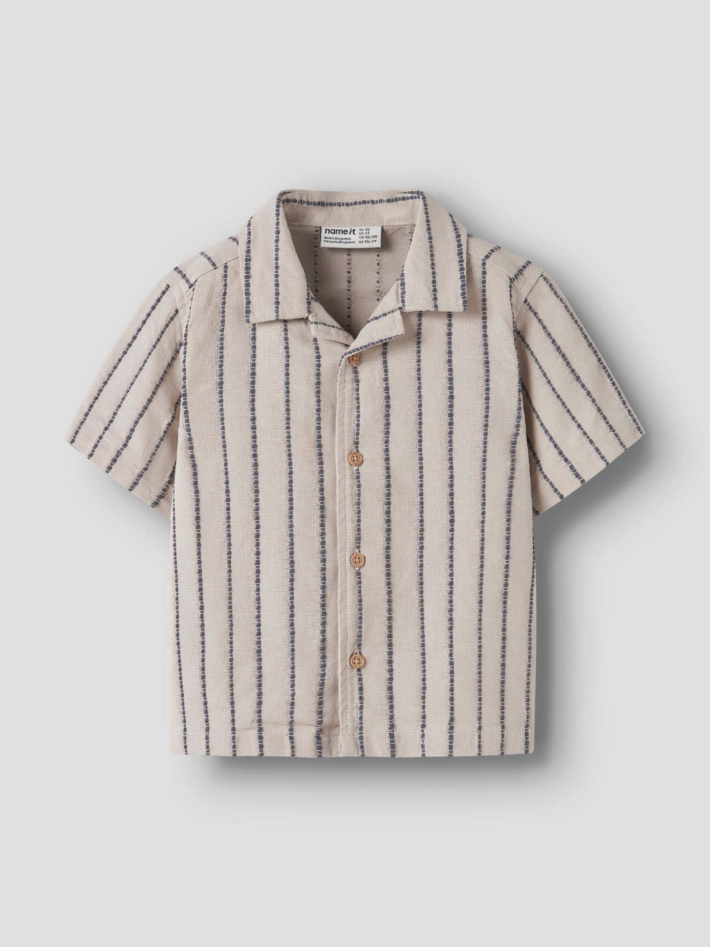 Name it MINI | Jax Reg Shirt - Chateau Gray stripe