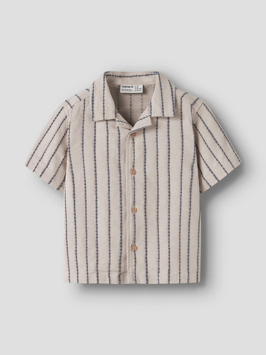 Name it MINI | Jax Reg Shirt - Chateau Gray stripe