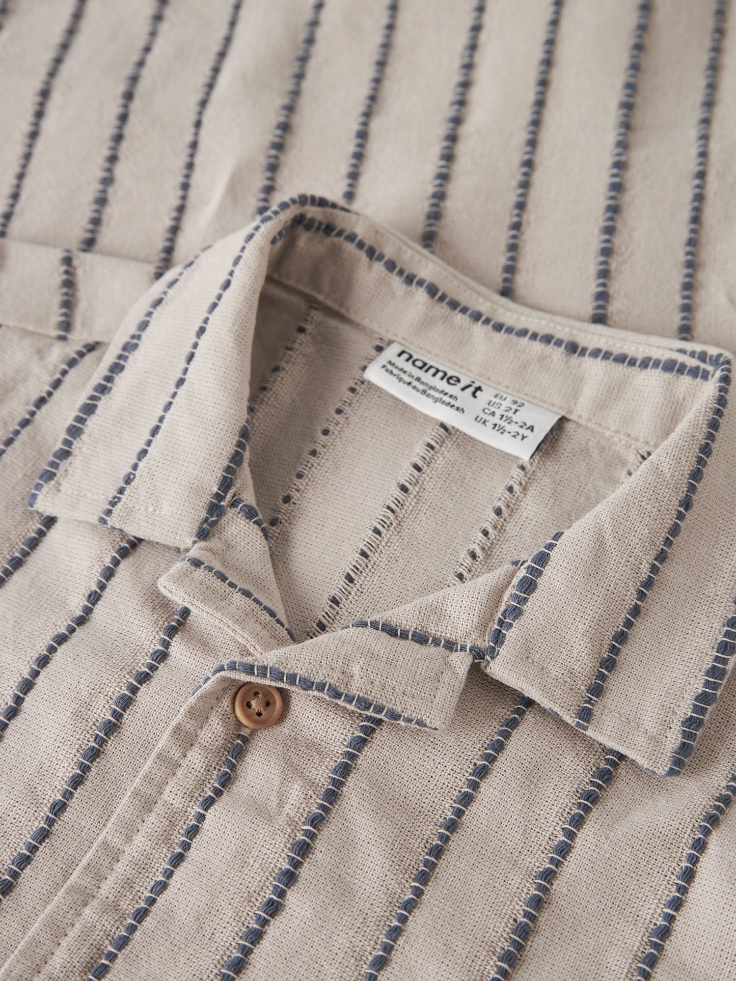 Name it MINI | Jax Reg Shirt - Chateau Gray stripe