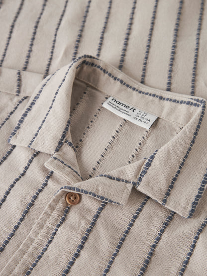 Name it MINI | Jax Reg Shirt - Chateau Gray stripe