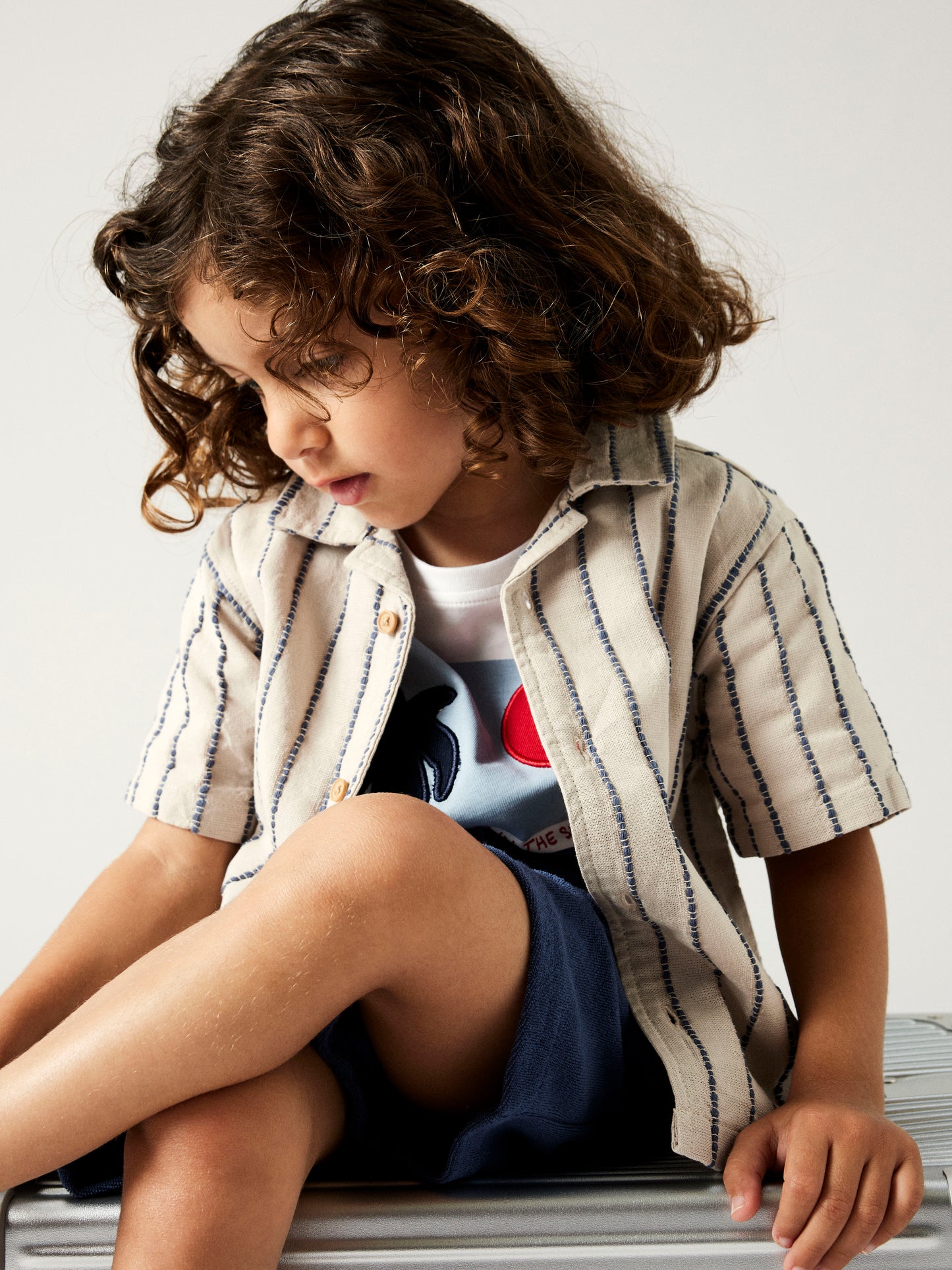 Name it MINI | Jax Reg Shirt - Chateau Gray stripe