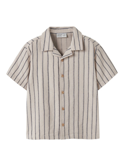Name it KIDS | Jax Reg Shirt - Chateau Gray Sripe