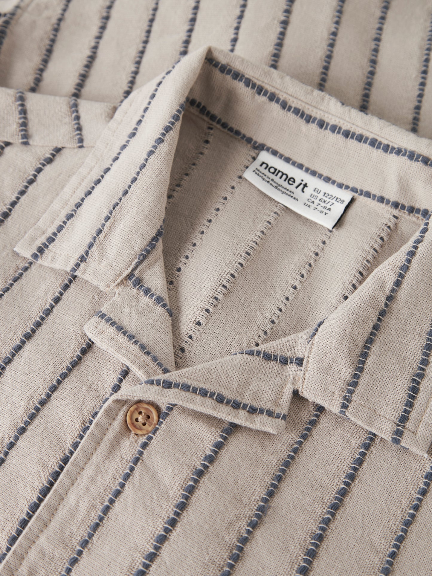 Name it KIDS | Jax Reg Shirt - Chateau Gray Sripe