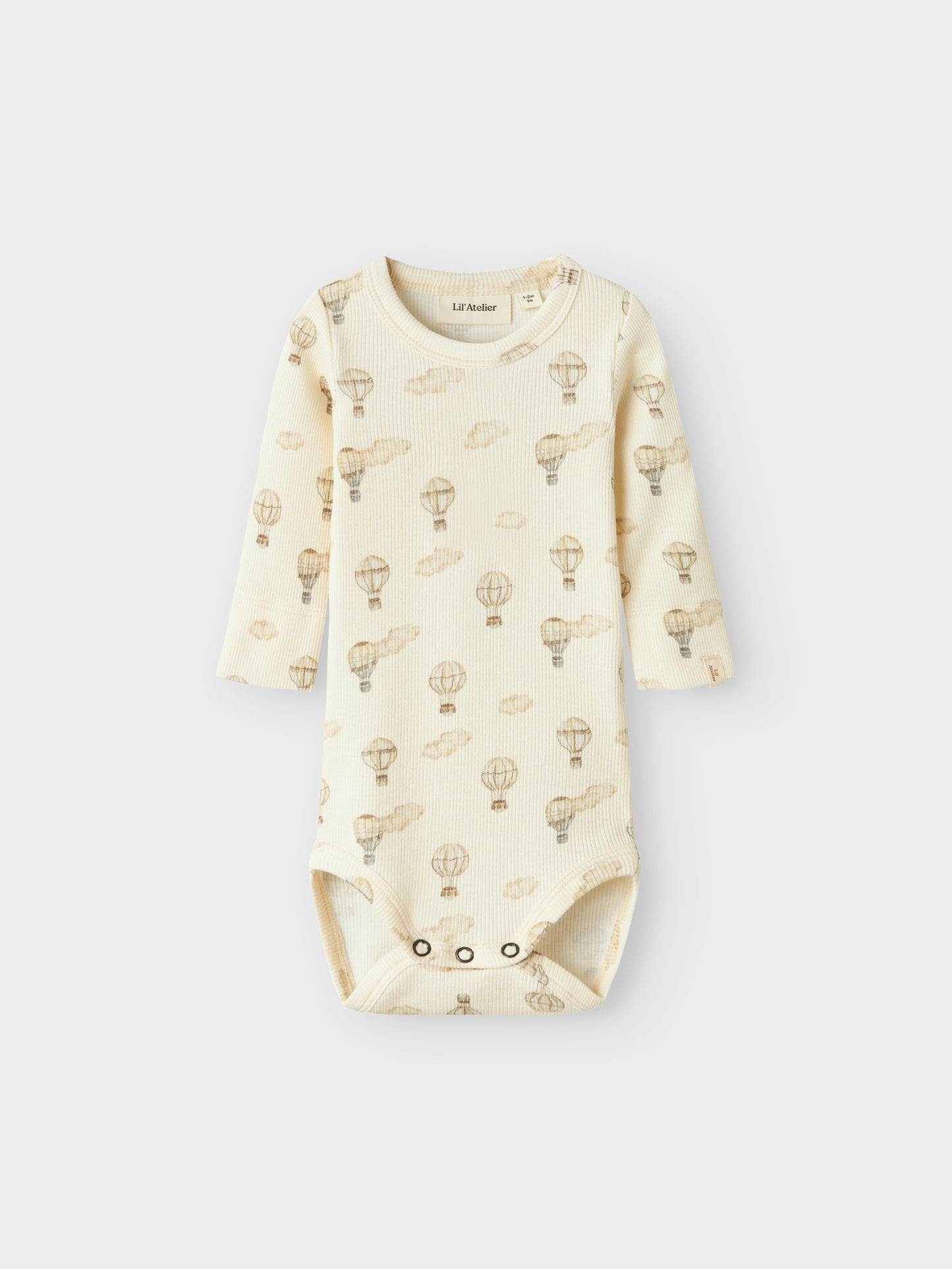 Lil Atelier Baby | Gavo Unisex bomulls body - Turtledove Luftballong