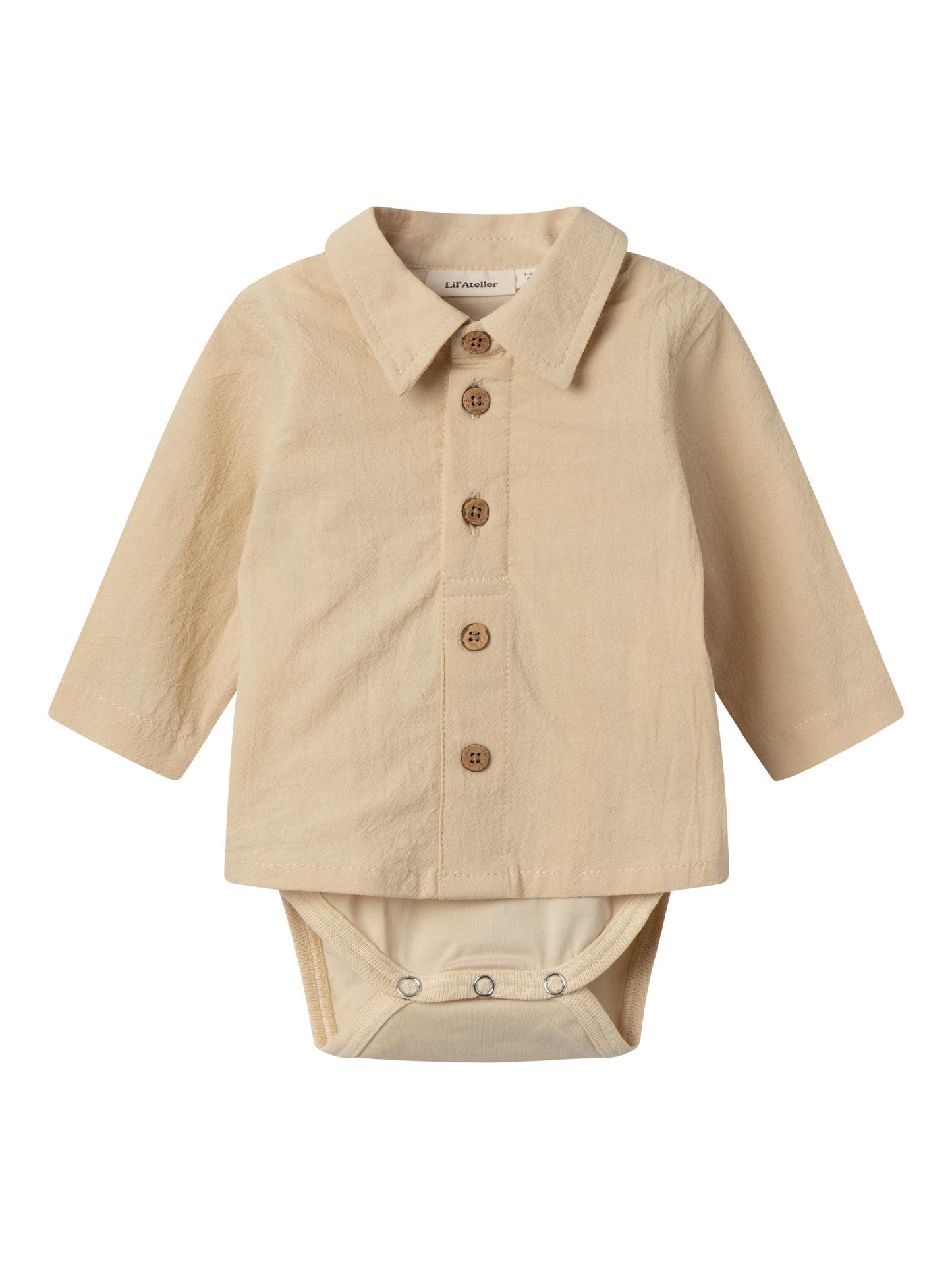 Lil Atelier Baby | Ruba Boxy Body Shirt - Wood Ash