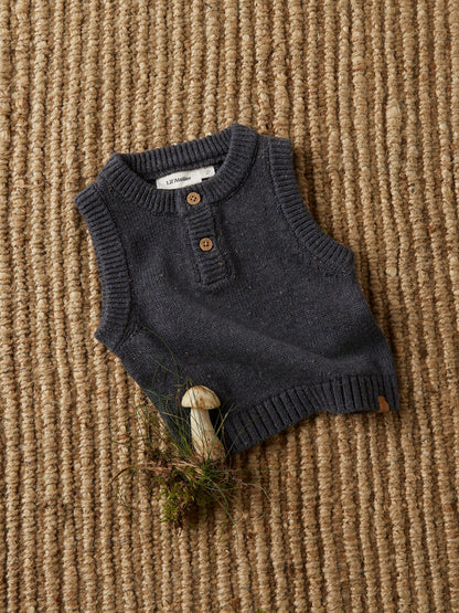 Lil Atelier Mini | Galto knit Vest - Periscope