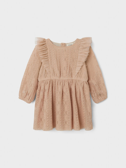 Lil Atelier Mini | Rinja Lace dress - Nougat