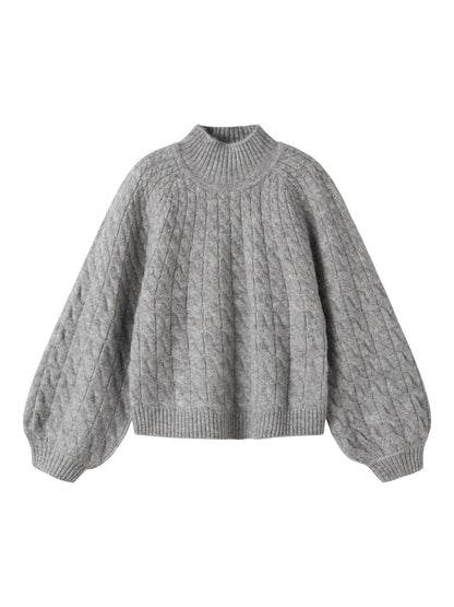 Name it KIDS | Dale strikket genser - Grey Melange