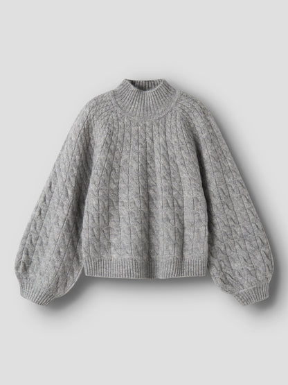 Name it KIDS | Dale strikket genser - Grey Melange