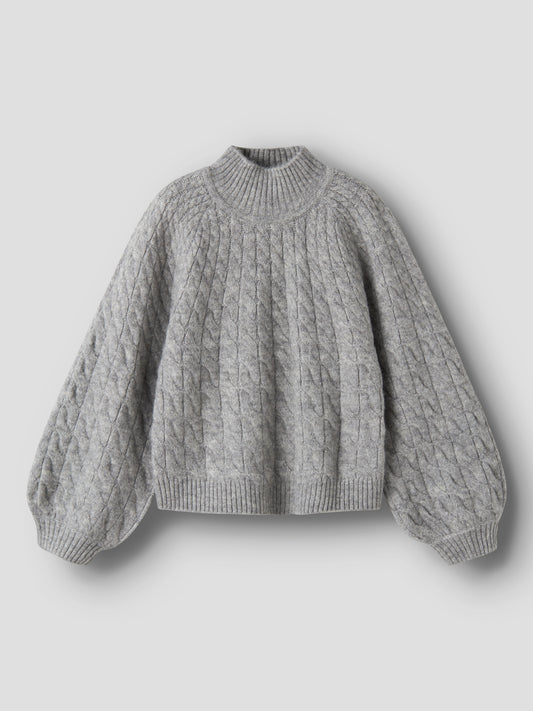 Name it KIDS | Dale strikket genser - Grey Melange
