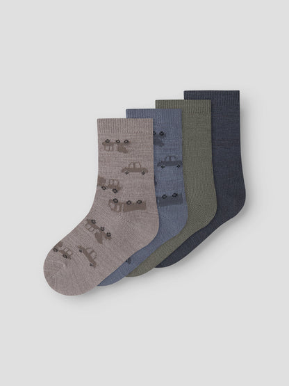 Name it | Wak mellomtykke Ullsokker 4pk - Satellite