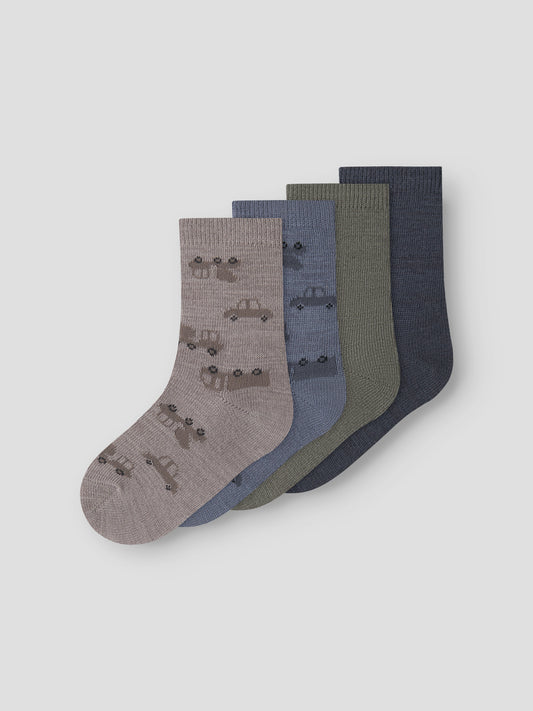 Name it | Wak mellomtykke Ullsokker 4pk - Satellite