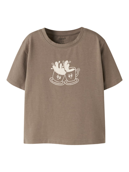 Name it MINI | Kit T-skjorte - Brown Lentil