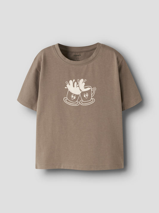Name it MINI | Kit T-skjorte - Brown Lentil