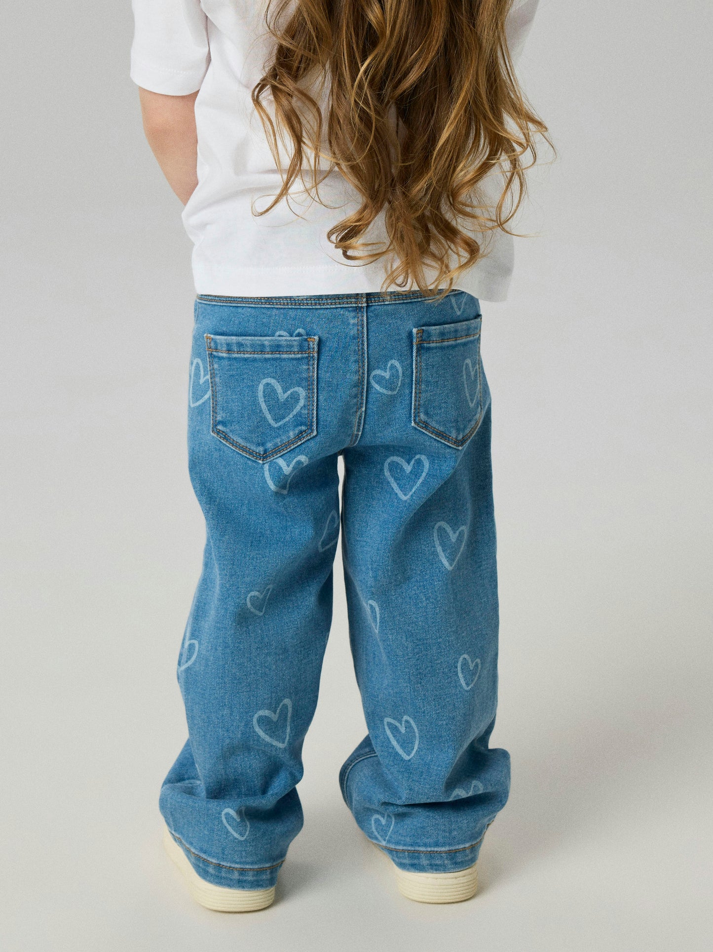 Name it MINI | Rose Wide Jeans - Medium Blue Denim HEART