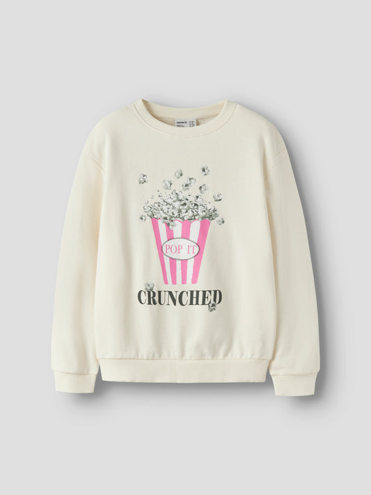 Name it KIDS | Konna Sweat Genser - Antique White