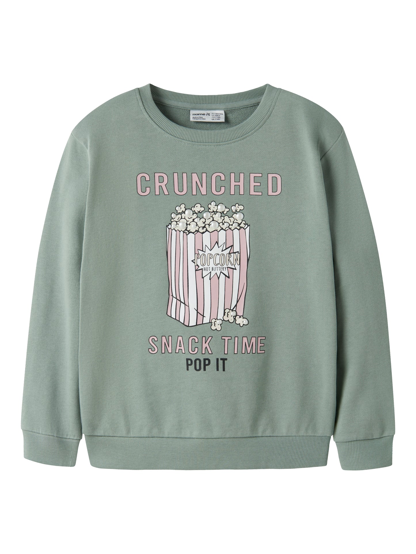 Name it KIDS | Konna Sweat Genser - Green Milieu