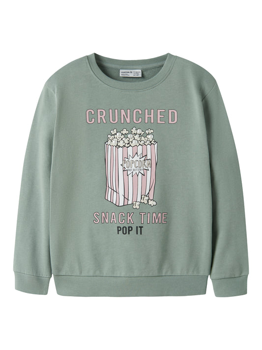 Name it KIDS | Konna Sweat Genser - Green Milieu