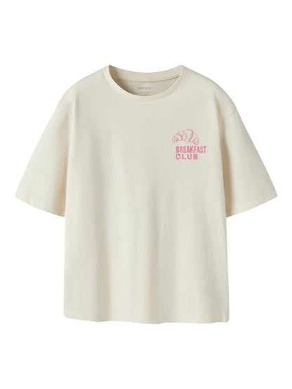 Name it KIDS | Valli loose fit t-skjorte - Antique White