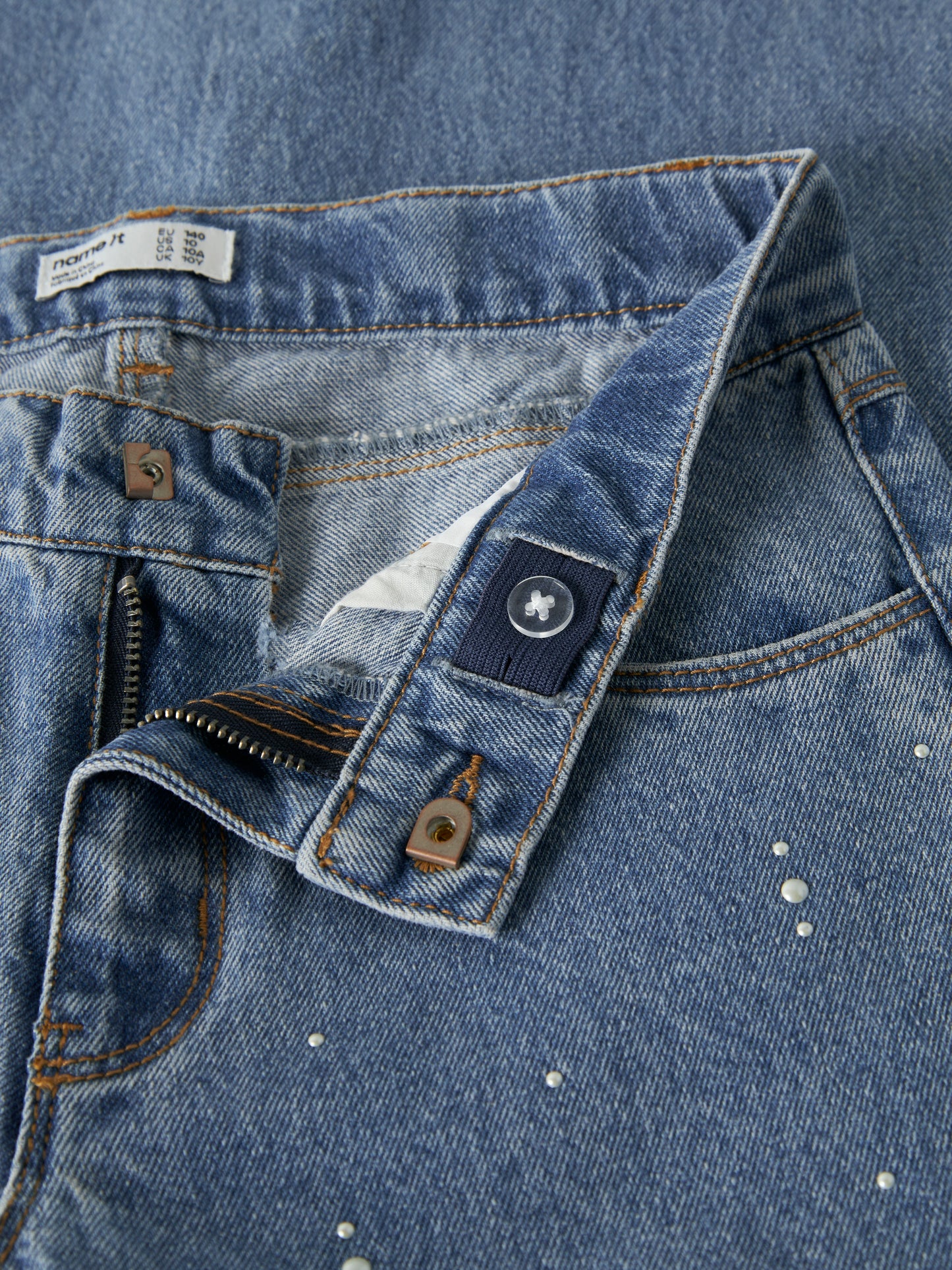 Name it KIDS | Rose Wide Jeans - Medium Blue Denim