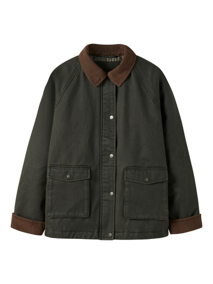 Name it KIDS | Mandana Unisex Oilskin Jacket - Forest Night