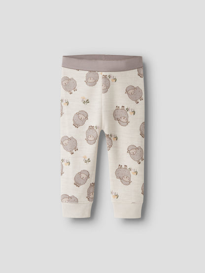 Name it BABY | Wup Mellomtykke ulleggings - Peyote Melange Sheep