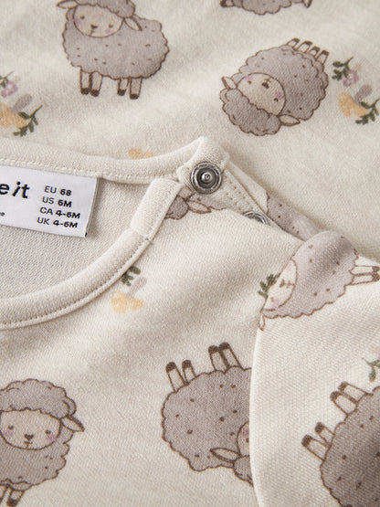 Name it BABY | Wup Mellomtykk ullbody - Peyote Melange Sheep