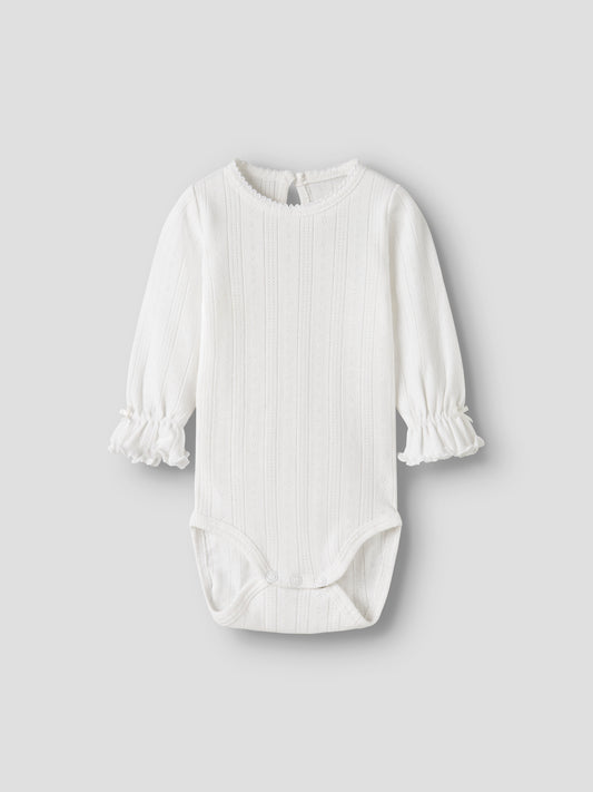 Name it Happy hvit babybody