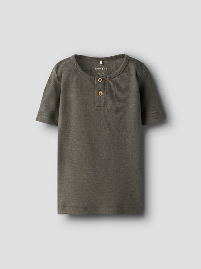 Name it Mini | Basic Slim T-skjorte - Bungee Cord Melange