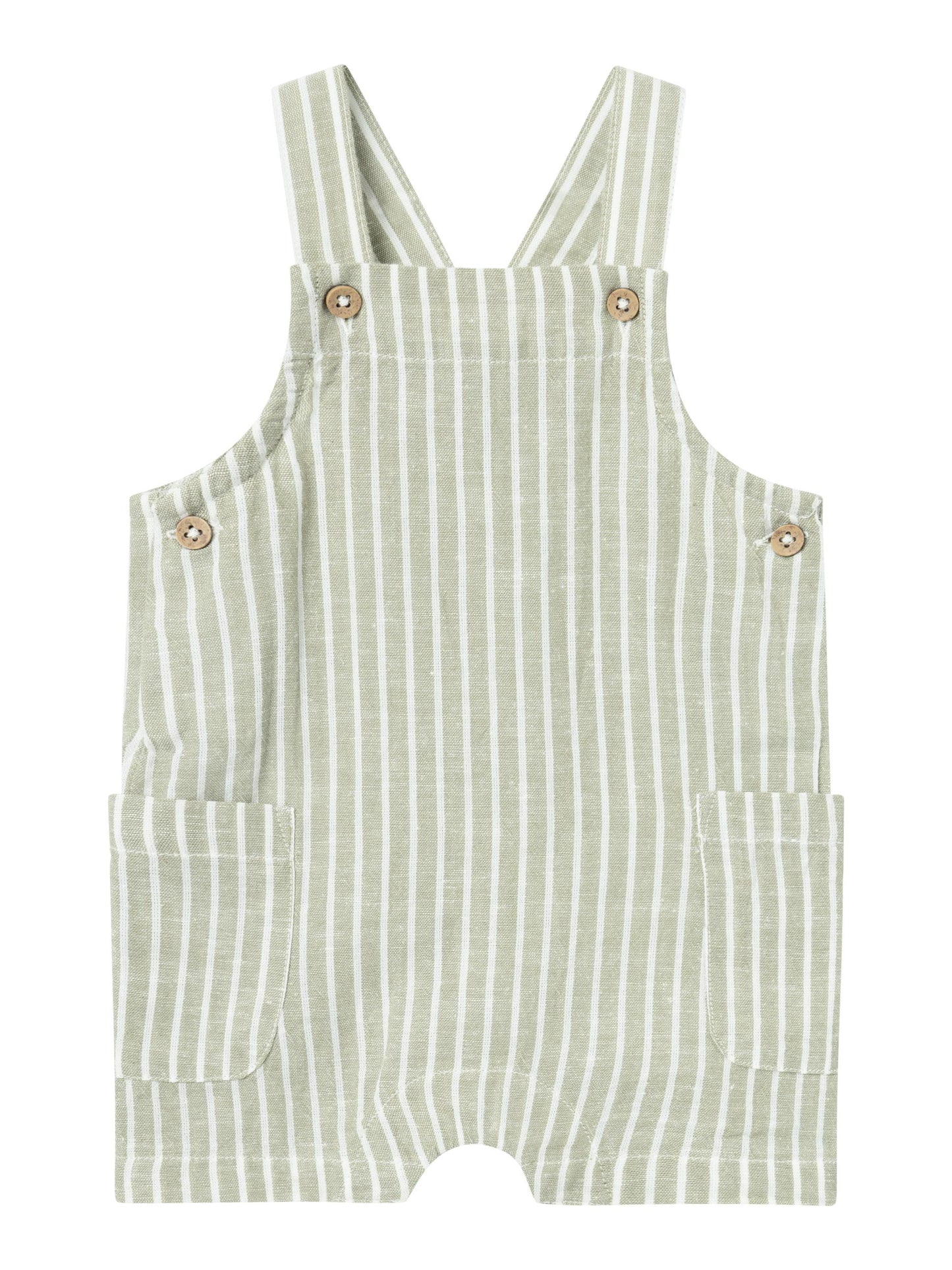 Name It Baby | Hilom Short Overall - Oil Green