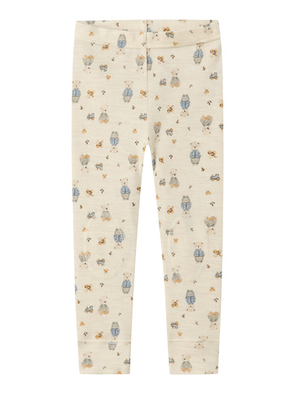 Name it Mini | Willos Ull leggings Bamse - Peyote Melange